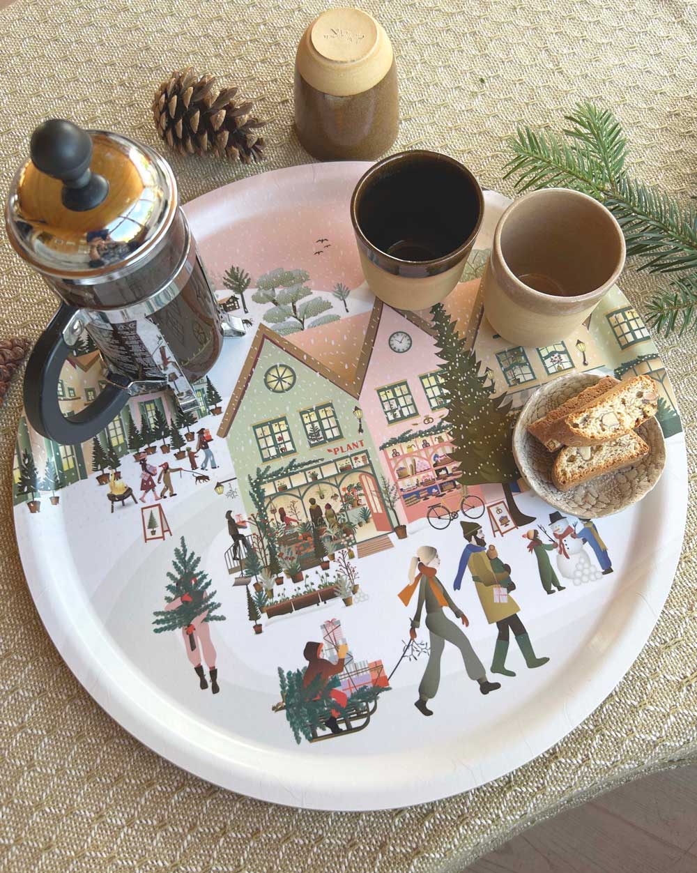 WHITE CHRISTMAS BAKKE Ø 38 cm