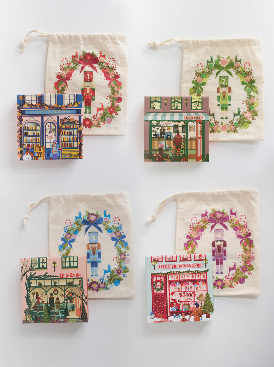 Adventskalender - 4 puslespil med 150 brikker