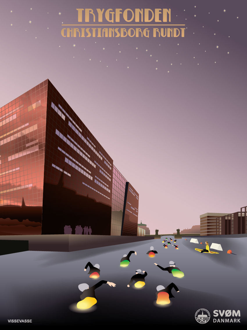 CHRISTIANSBORG RUNDT By night - plakat