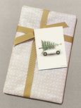 CHRISTMAS TREE AND LITTLE CAR - minikort