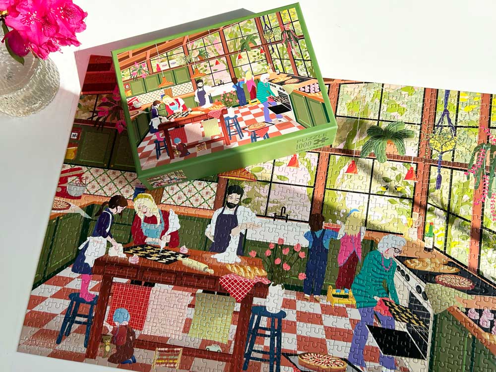 Cozy kitchen puslespil med 1000 brikker fra ViSSEEVASSE