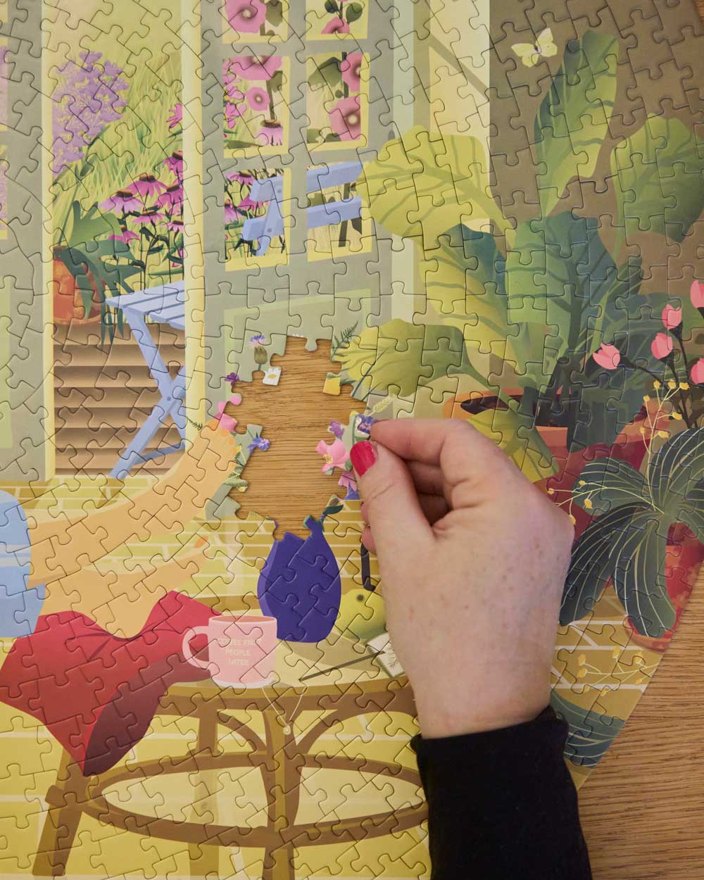 MORNING GLOW - rundt puslespil med 1.000 brikker