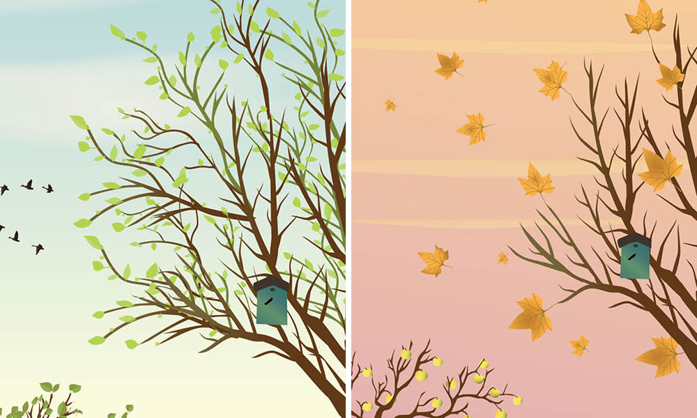 Autumn feeling plakat + Spring feeling plakat