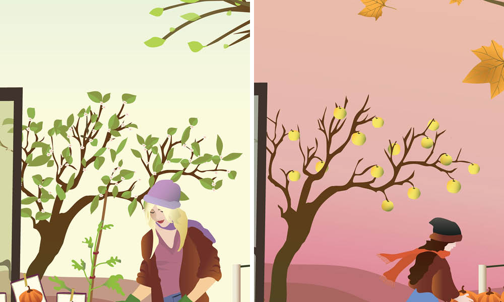 Autumn feeling plakat + Spring feeling plakat