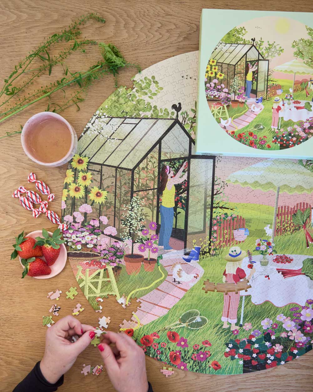 SUMMER FEELING - rundt puslespil med 1.000 brikker