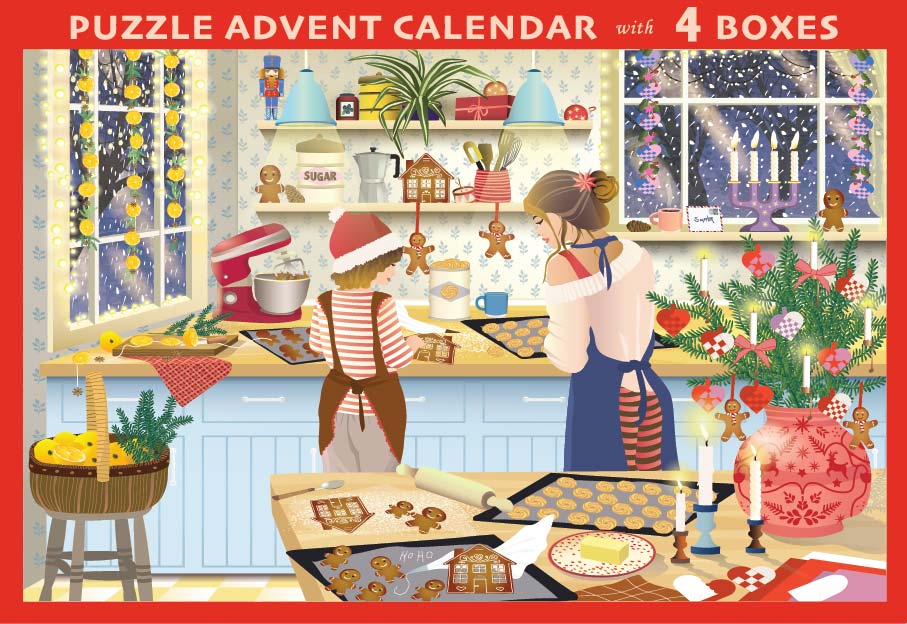 SWEET DECEMBER - puslespilsadventskalender med 1.000 brikker