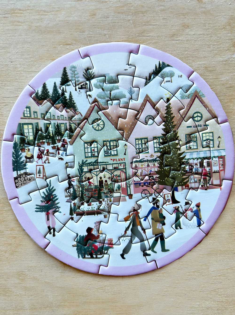 White Christmas mini puslespil fra ViSSEVASSE - fint puslespil som kan bruges som kalendergave