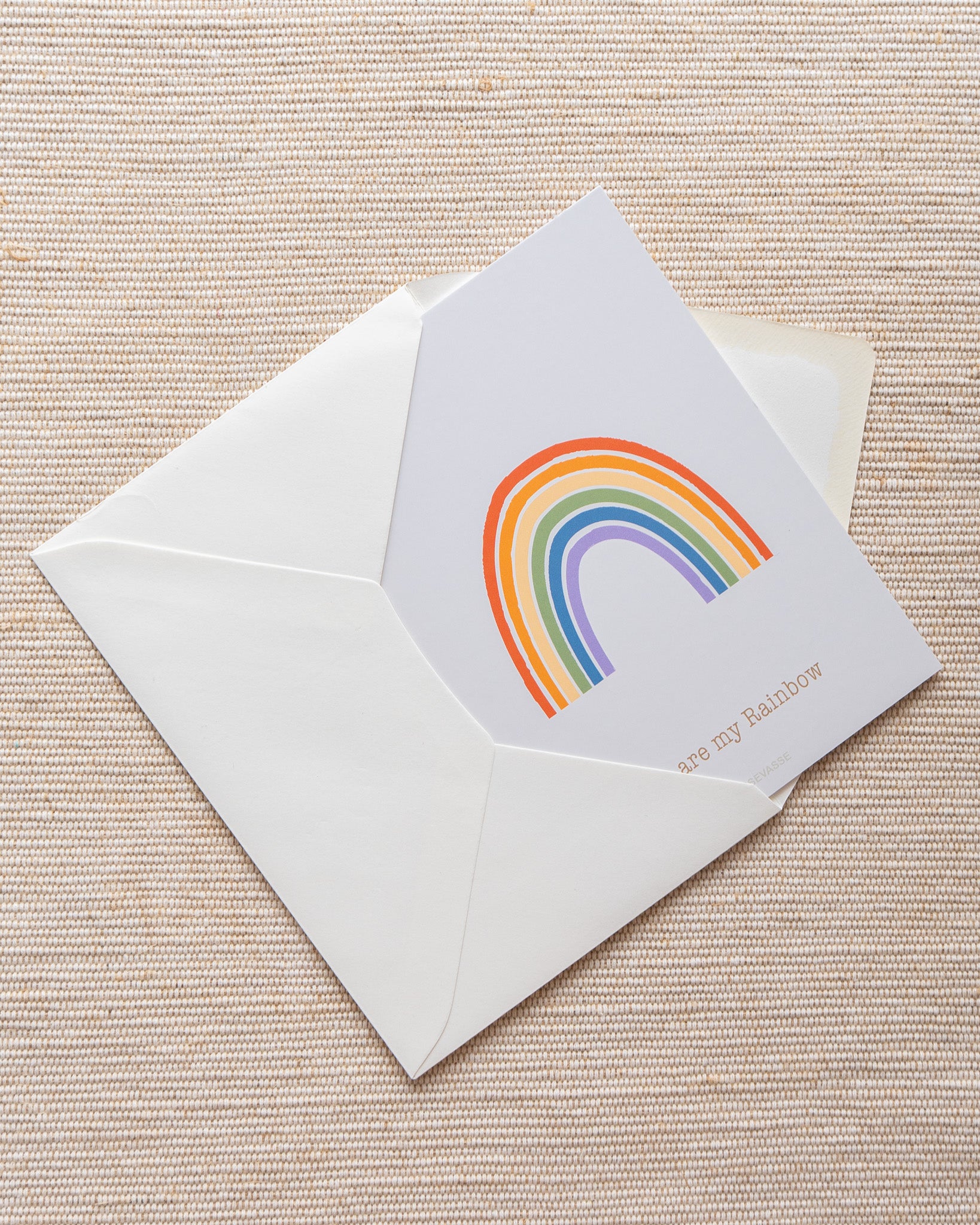 Kort med regnbue (you are my rainbow) fra ViSSEVASSE