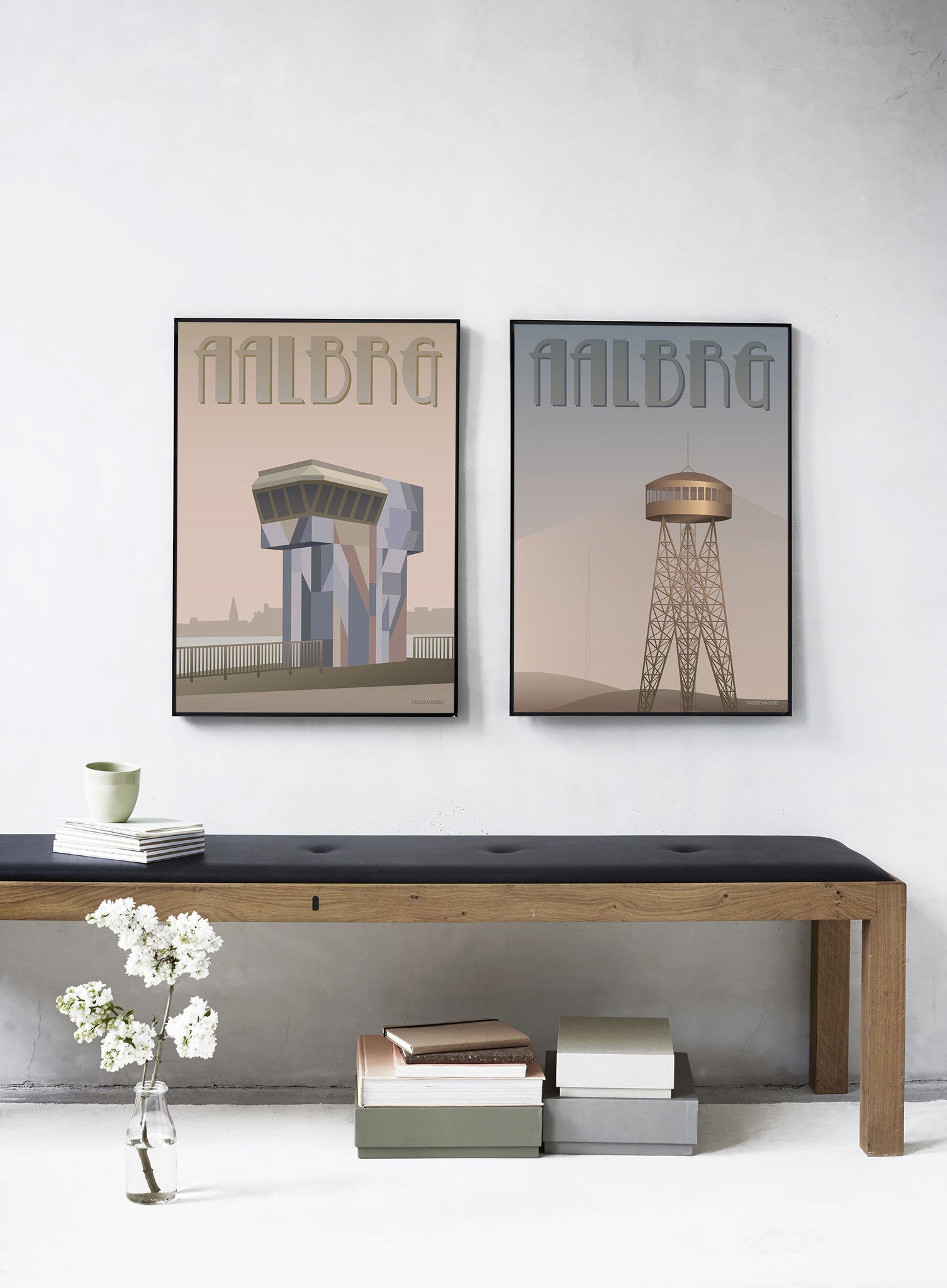 Billedvæg med Aalborg plakater