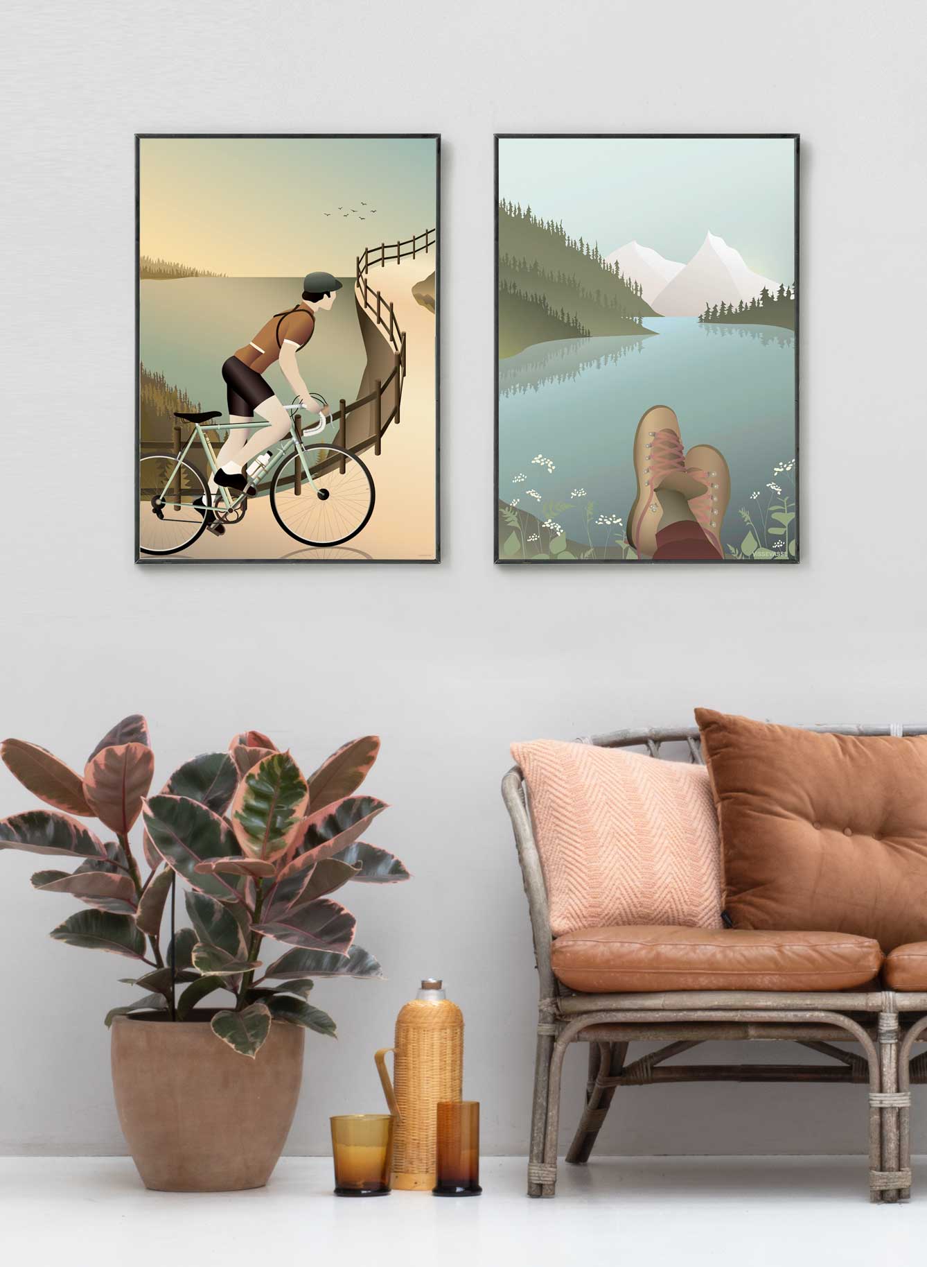 CYCLING IN THE HILLS - plakat