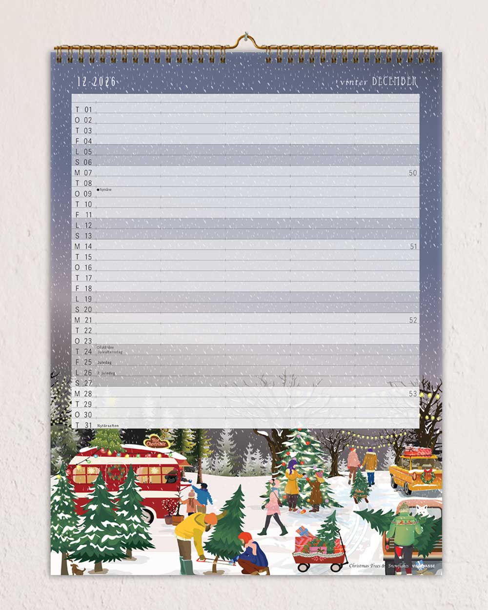 2026 vægkalender til familien. Den bedste familiekalender til 2026 fra ViSSEVASSE