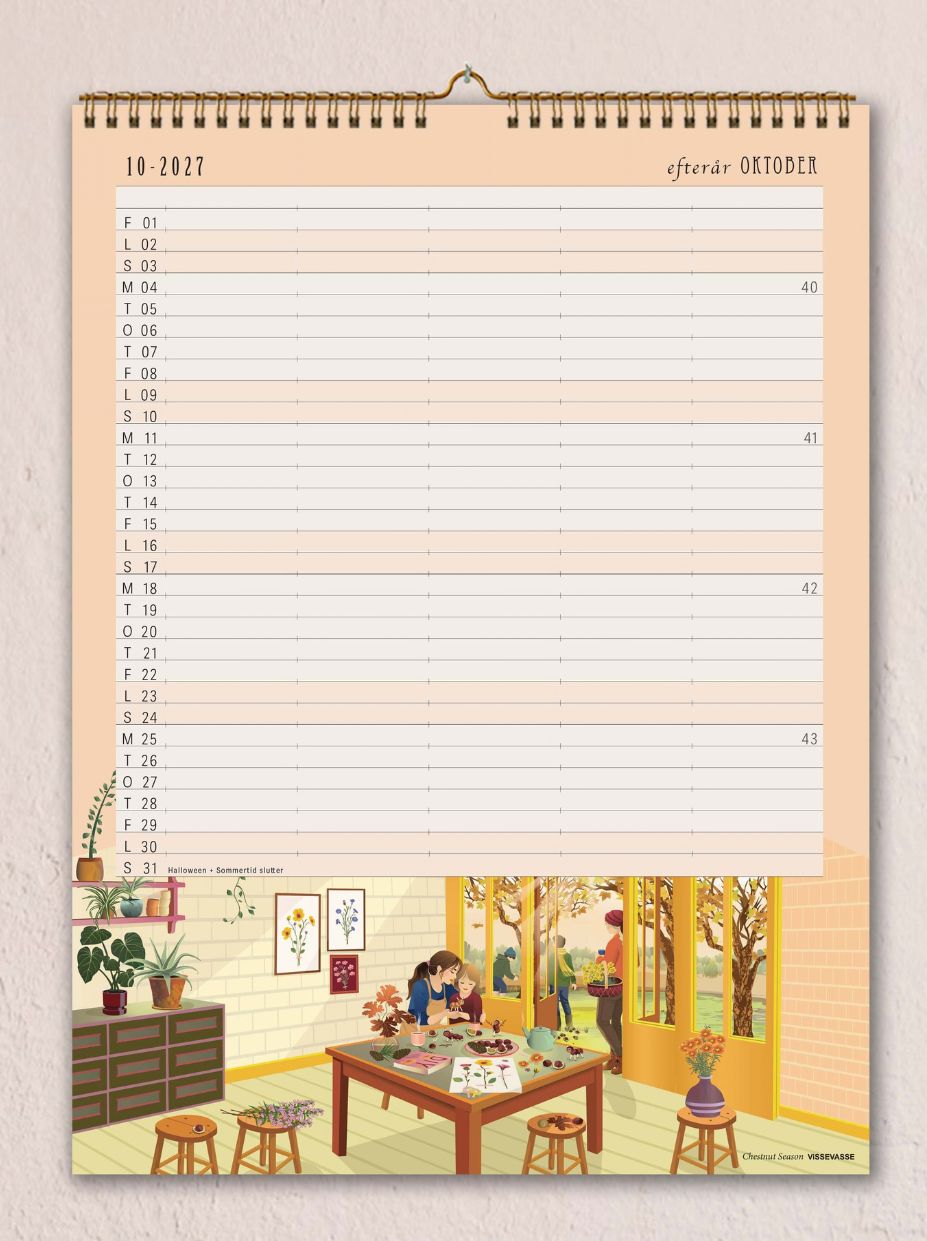 2027 familiekalender til væggen
