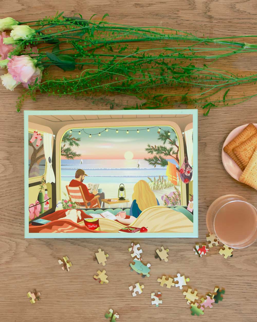 CAMPER BY THE OCEAN - puslespil med 1000 brikker