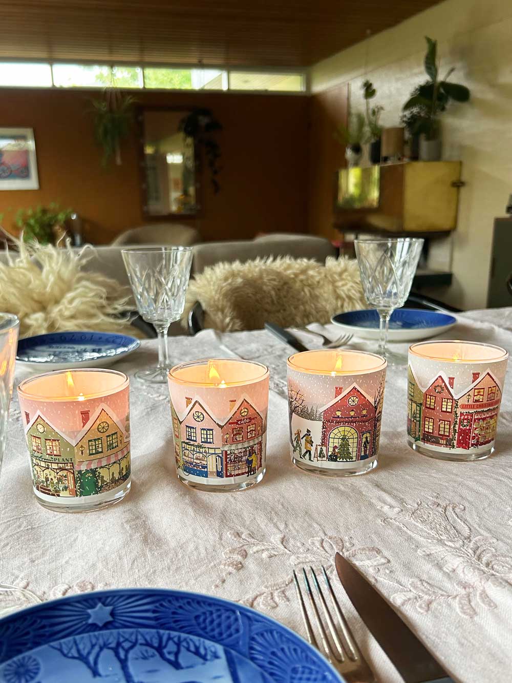 Rapslys i glas - fine julelys til at skabe hygge i hjemmet. Kan bruges som adventslys