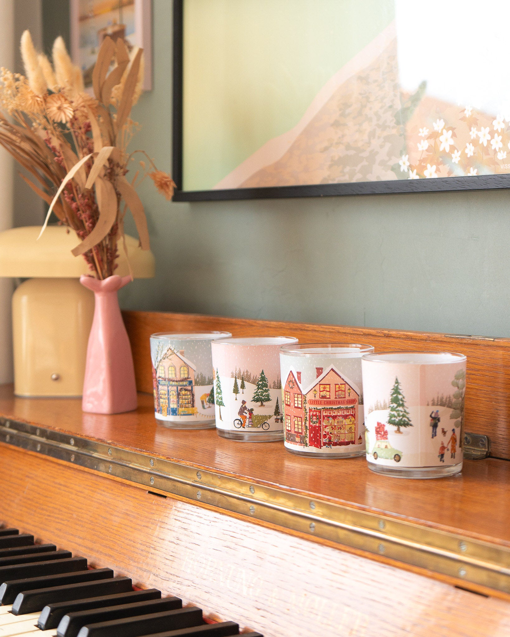 Rapslys i glas - fine julelys til at skabe hygge i hjemmet. Kan bruges som adventslys