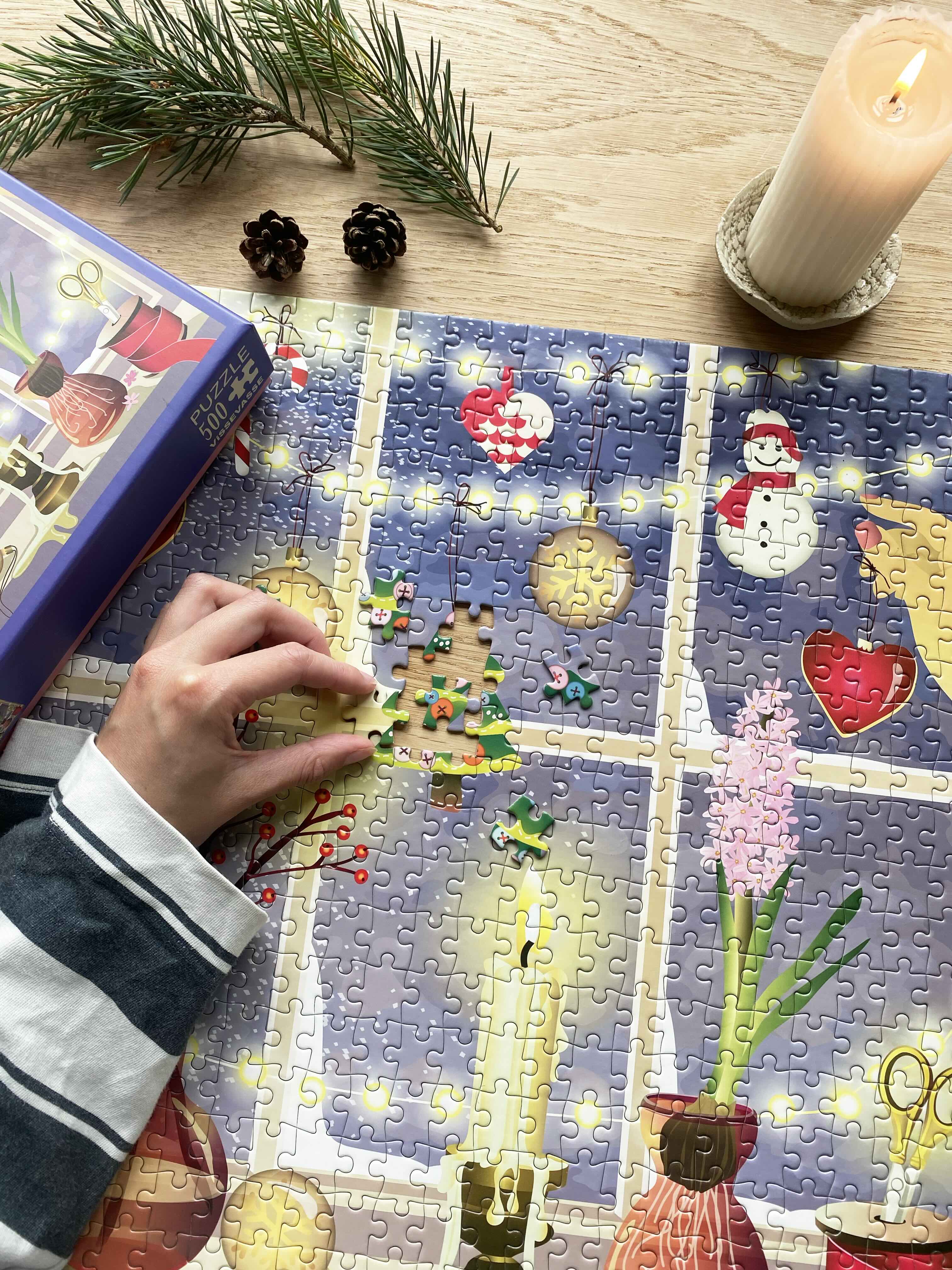CHRISTMAS WINDOW - puslespil med 500 brikker