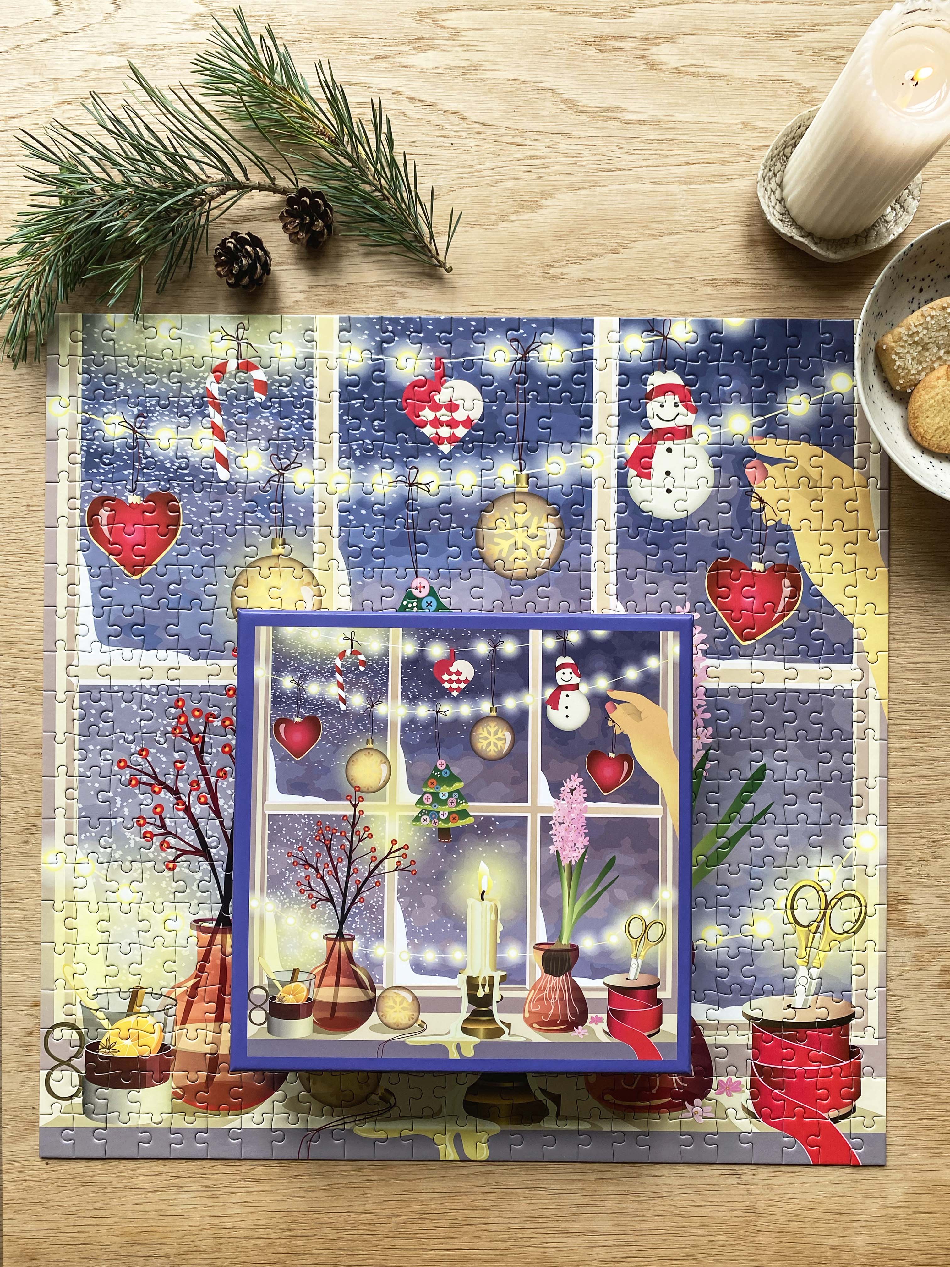 CHRISTMAS WINDOW - puslespil med 500 brikker