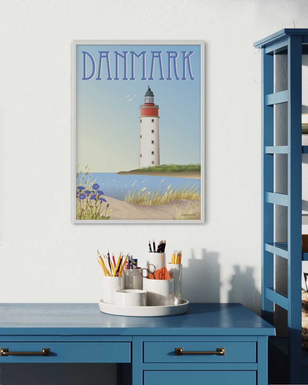 Danmarks plakat med fyr fra ViSSEVASSE