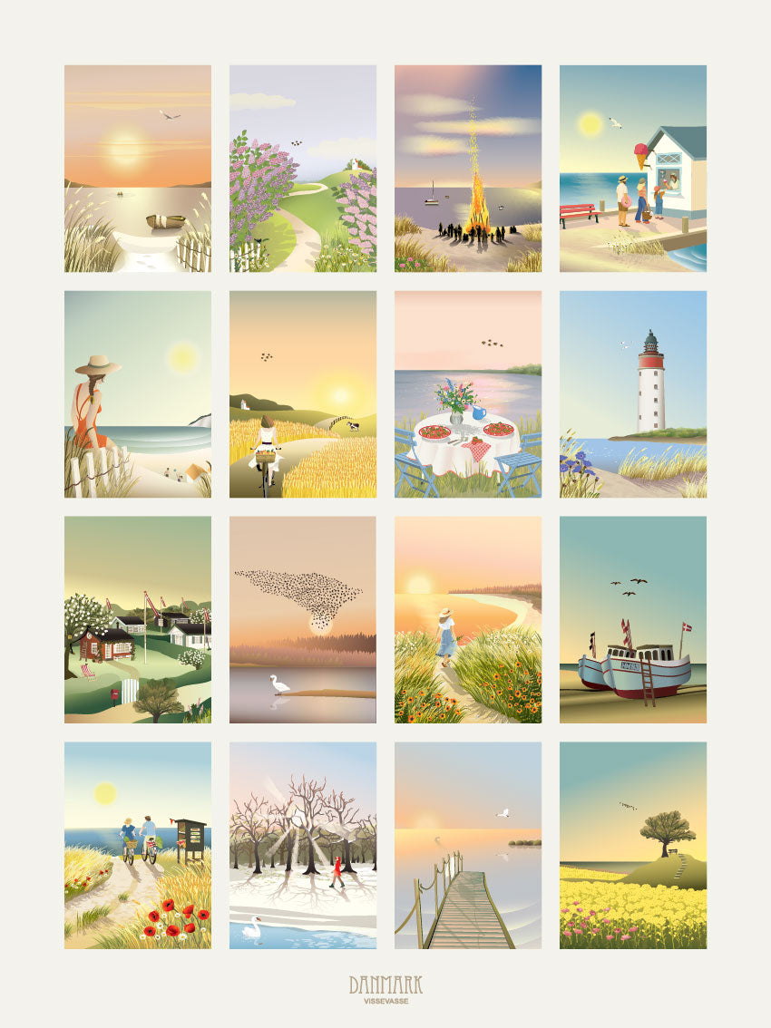 Danmarksmotiver plakat fra ViSSEVASSE