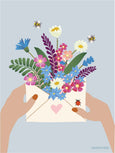 FLOWERS IN ENVELOPE - kort