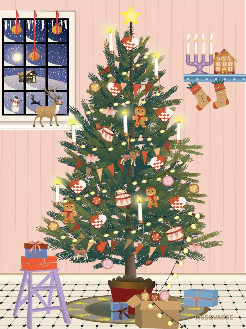 Glowing Christmas tree - plakat