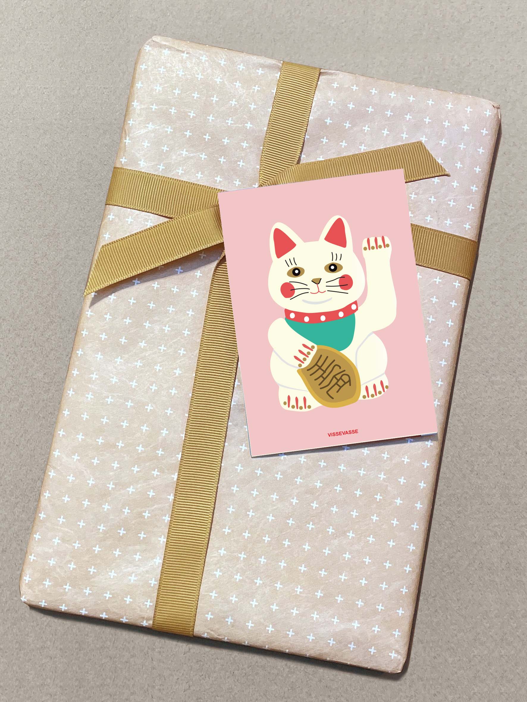 Good Luck Cat - minikort