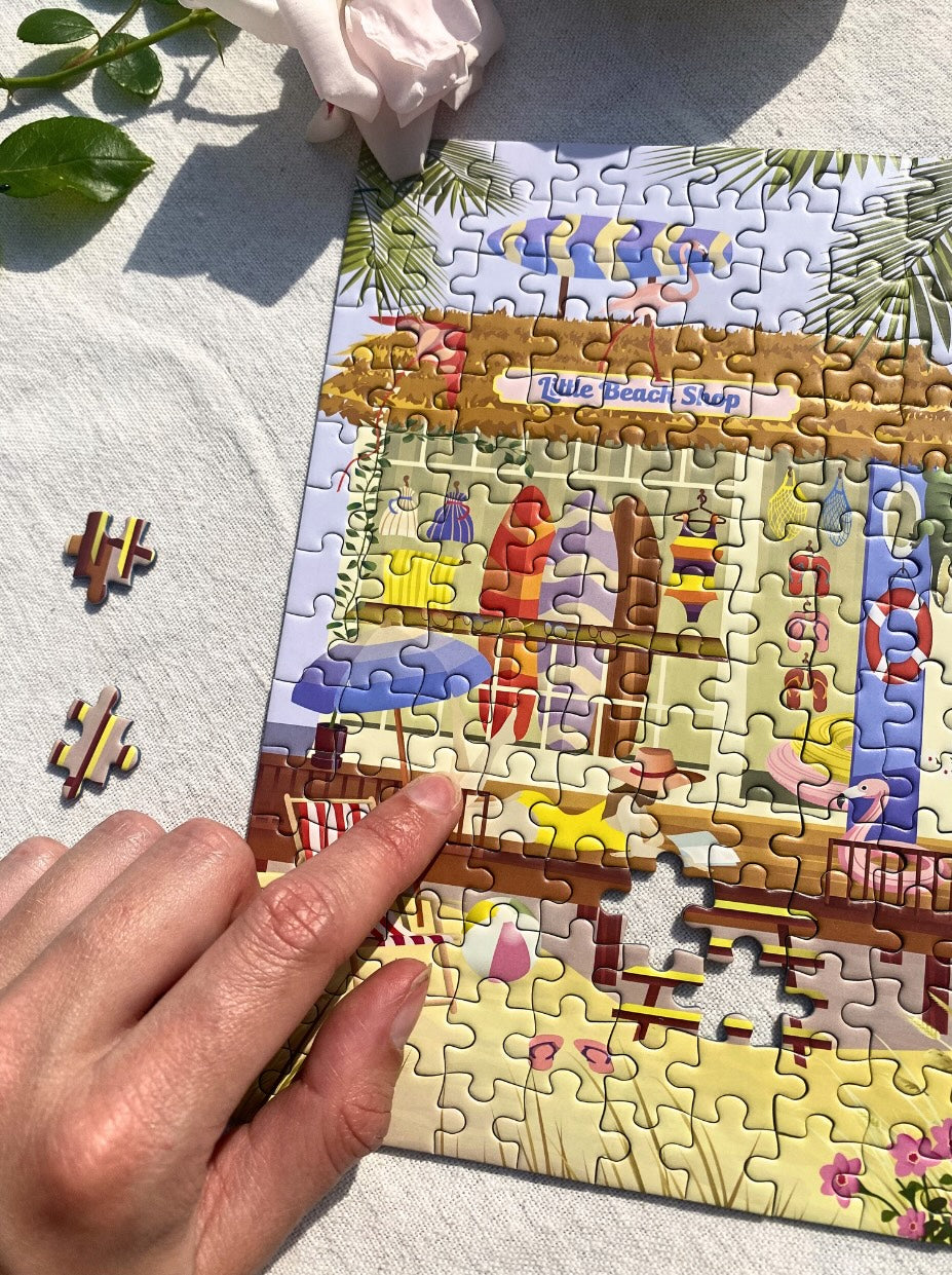 LITTLE BEACH SHOP - puslespil med 150 brikker