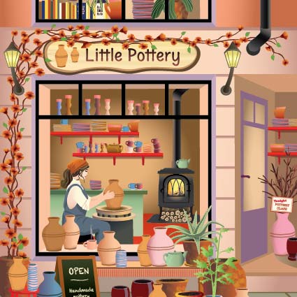 LITTLE POTTERY - puslespil med 150 brikker