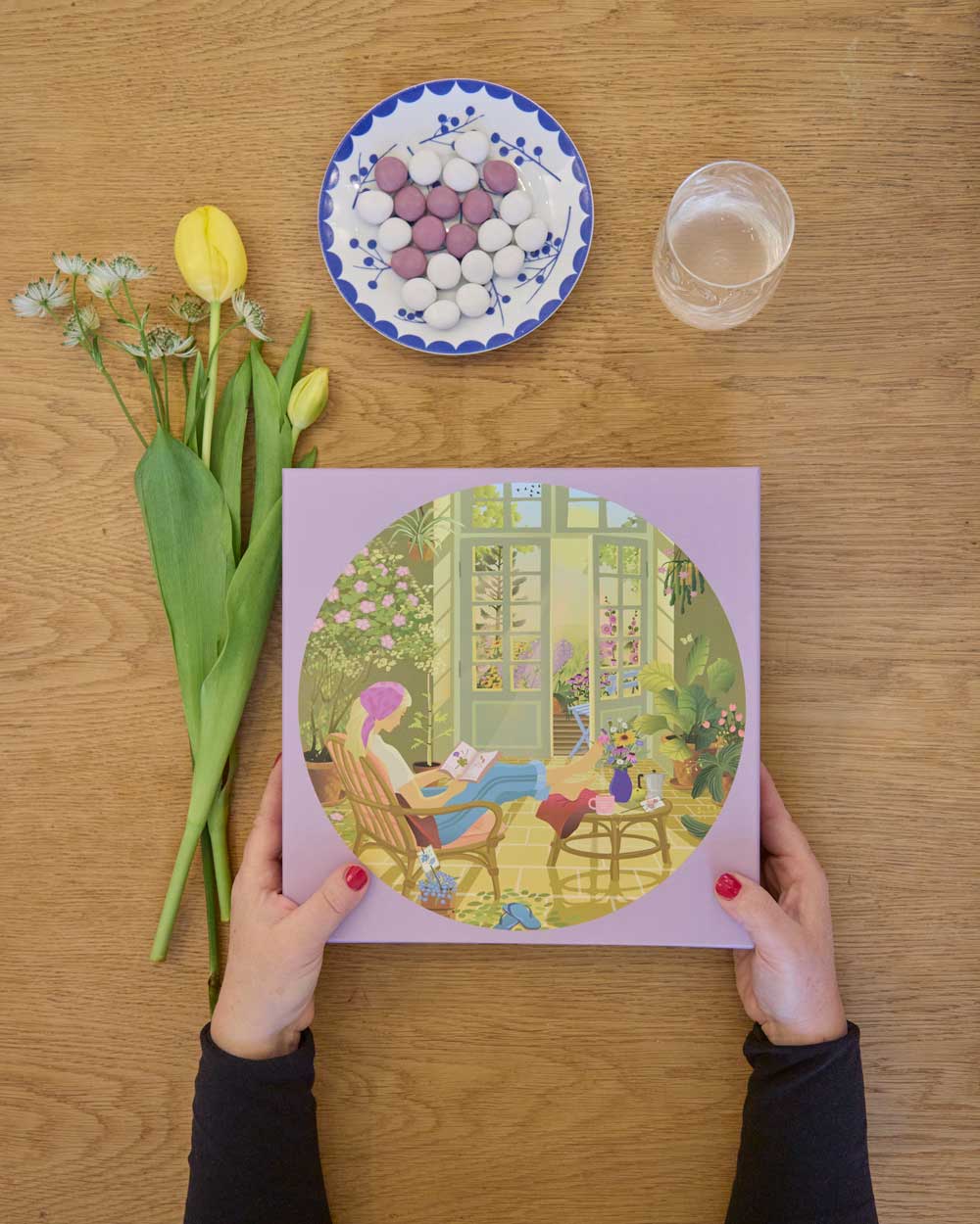 MORNING GLOW - rundt puslespil med 1.000 brikker