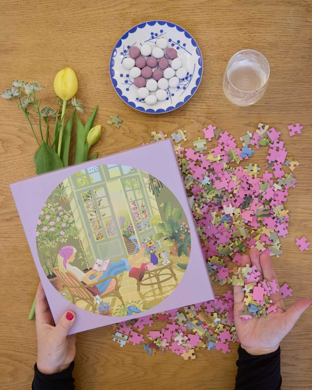 MORNING GLOW - rundt puslespil med 1.000 brikker