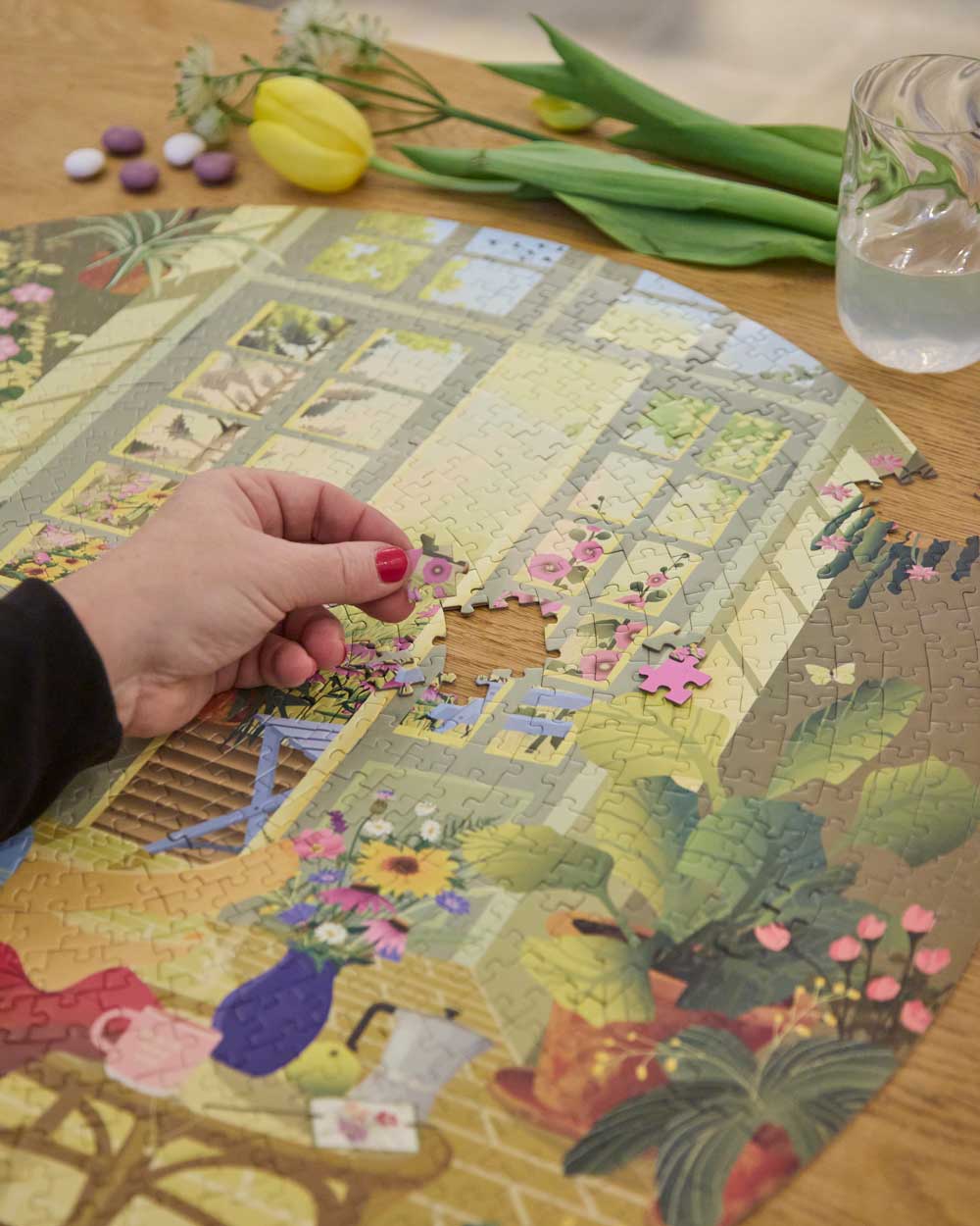 MORNING GLOW - rundt puslespil med 1.000 brikker