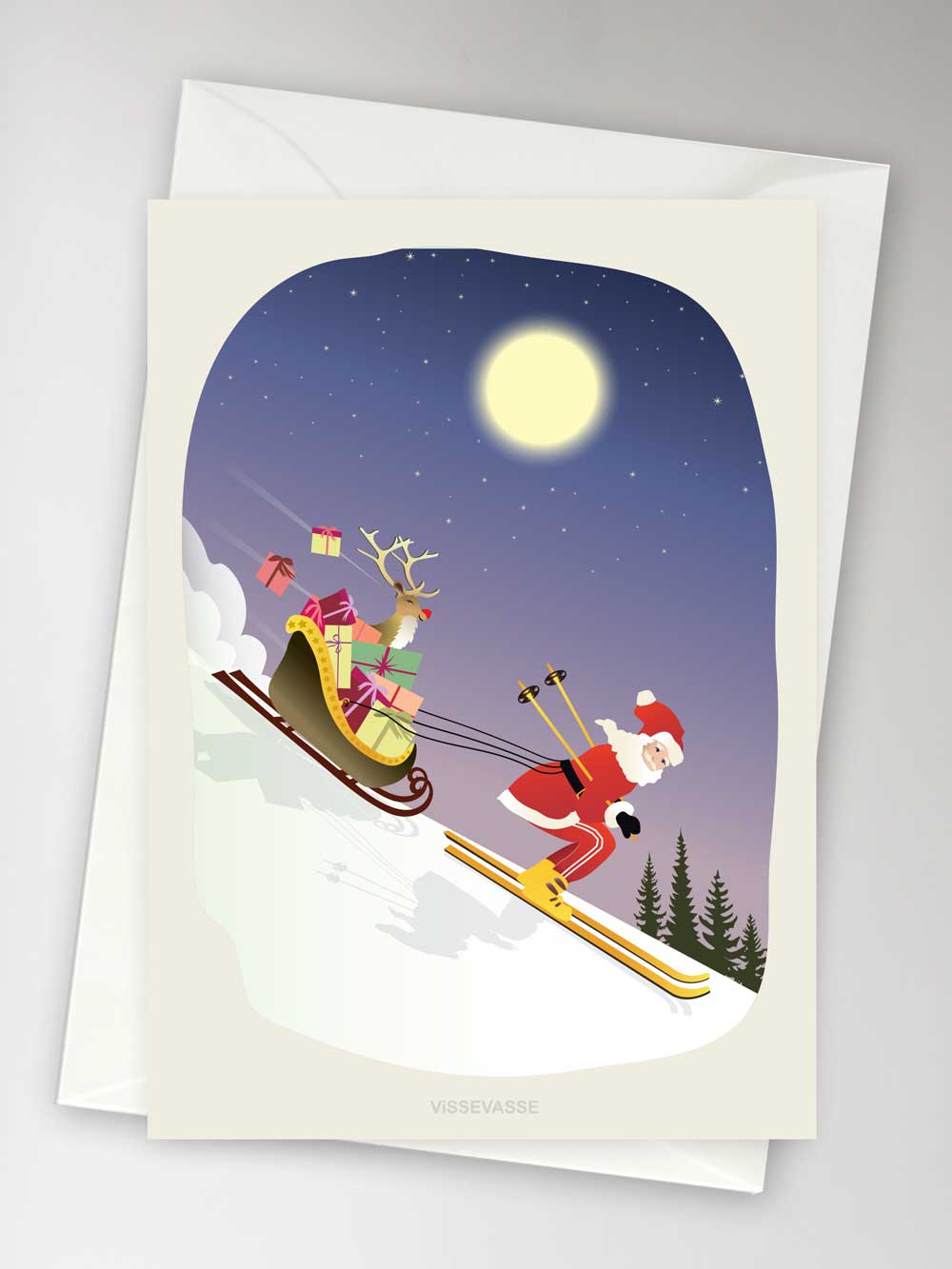 SKIING SANTA - kort