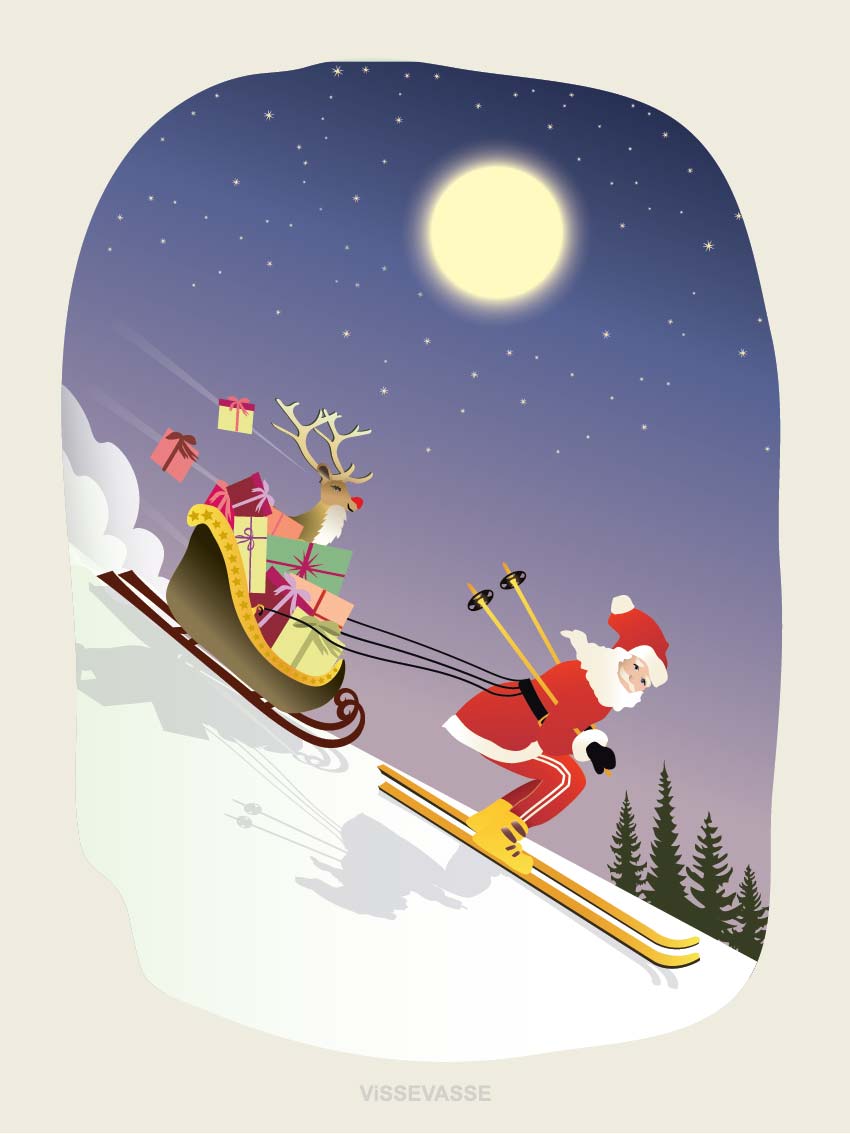 SKIING SANTA - kort