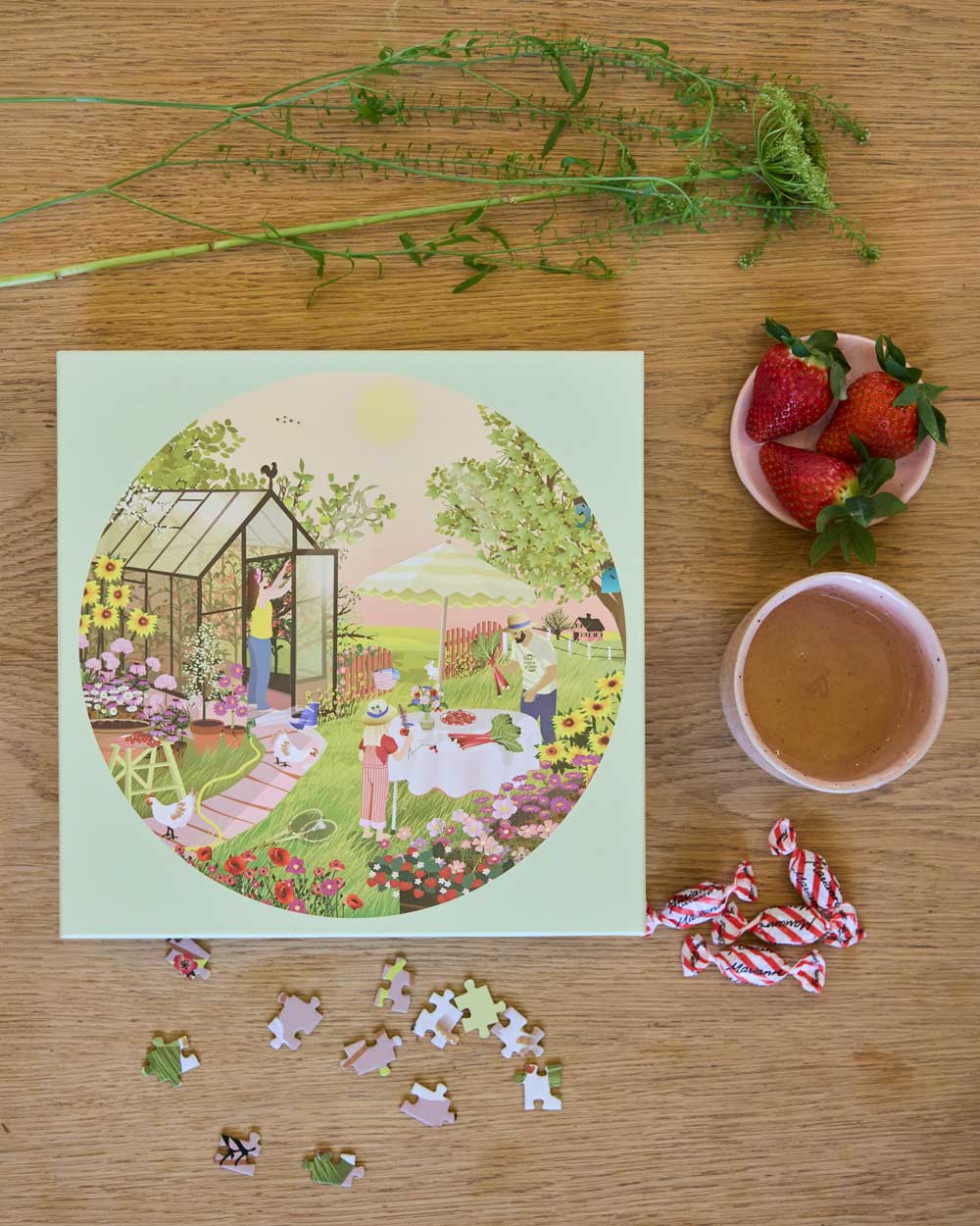 SUMMER FEELING - rundt puslespil med 1.000 brikker