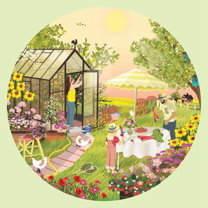 SUMMER FEELING - rundt puslespil med 1.000 brikker