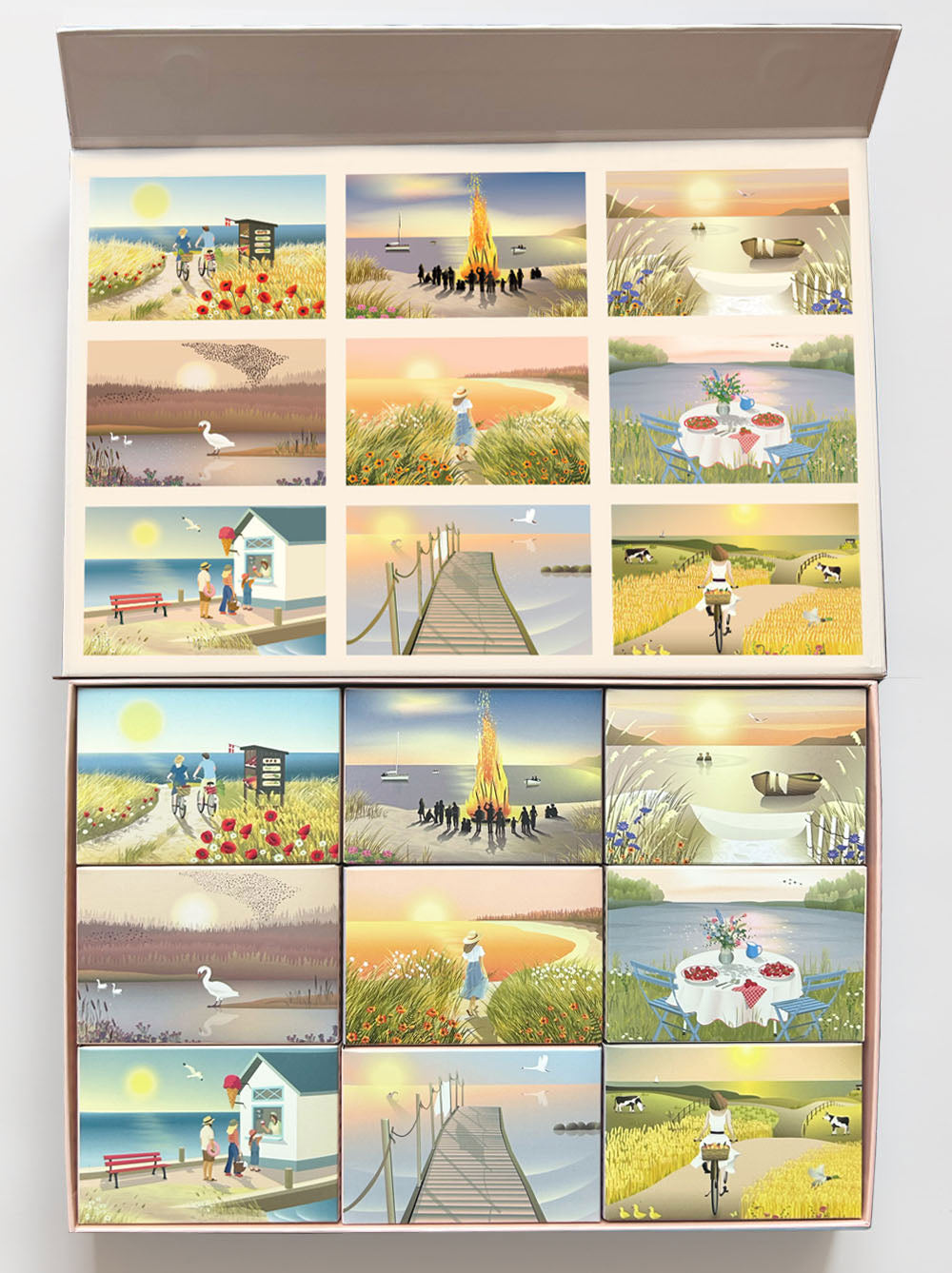 SUMMER MOMENTS - Puslespilsboks med ni små puslespil