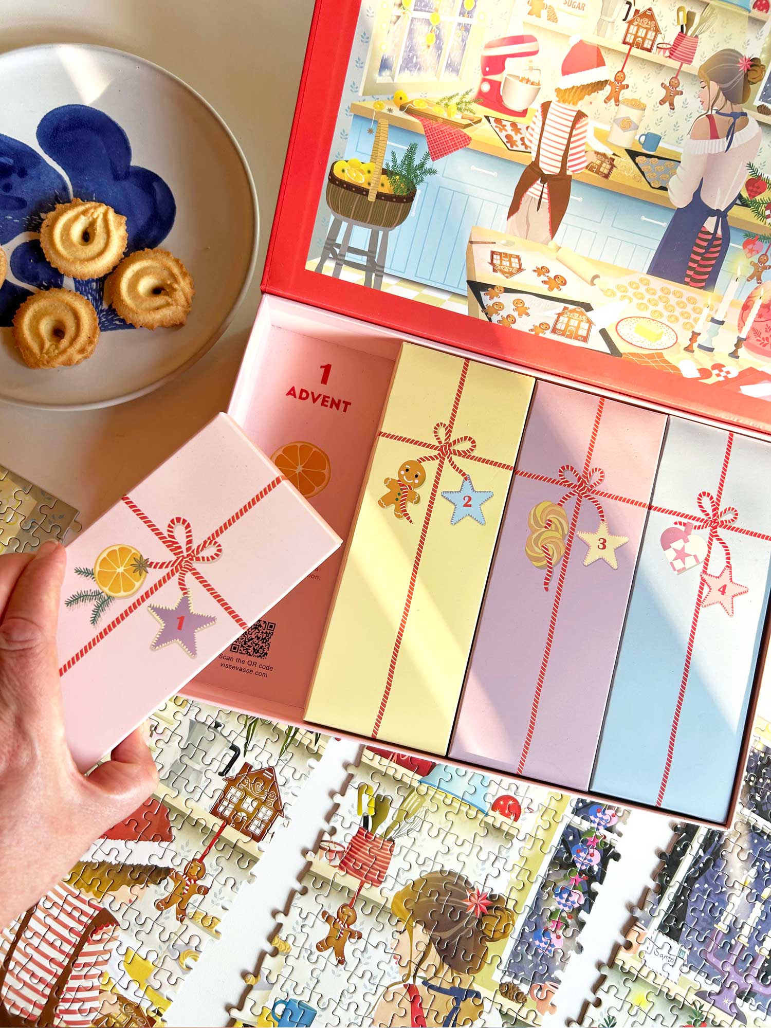 SWEET DECEMBER - puslespilsadventskalender med 1.000 brikker