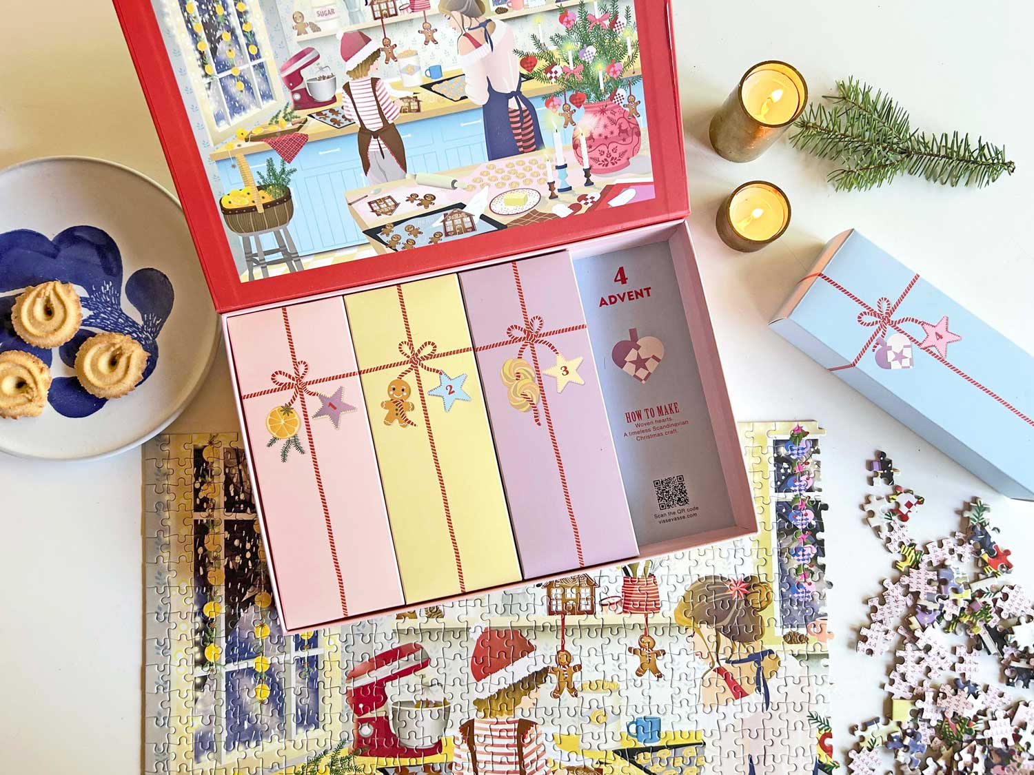 SWEET DECEMBER - puslespilsadventskalender med 1.000 brikker