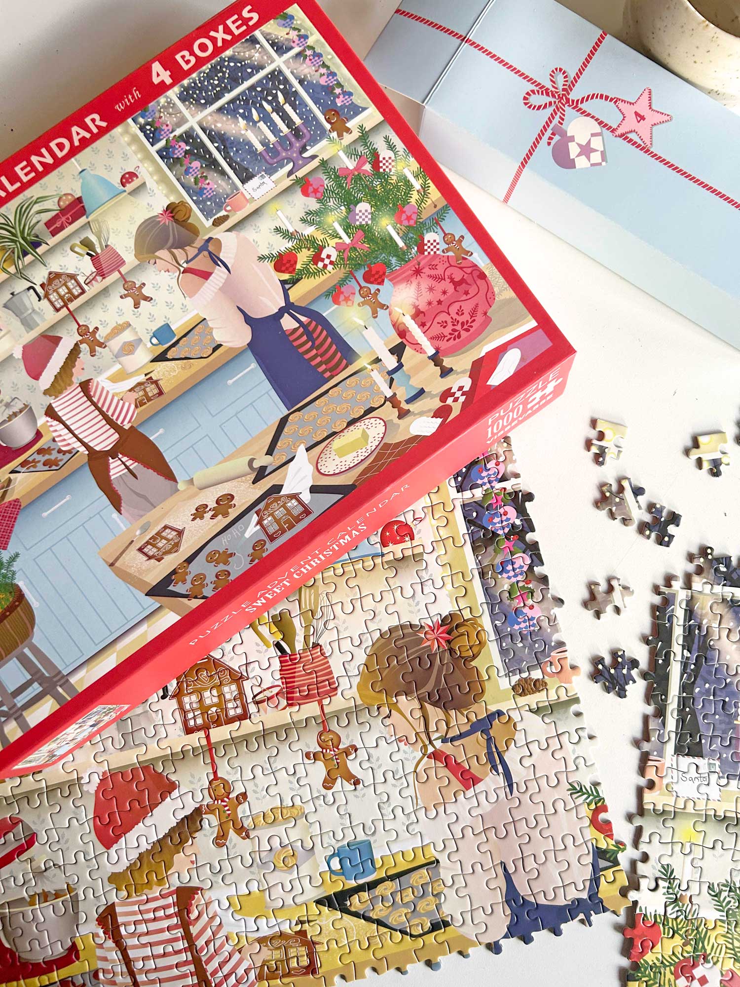 SWEET DECEMBER - puslespilsadventskalender med 1.000 brikker