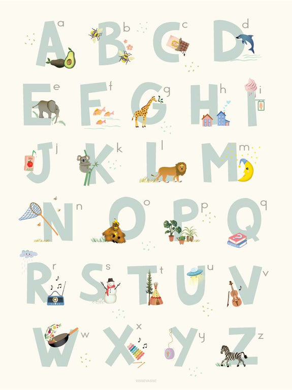 Sød alfabet plakat til - se her – ViSSEVASSE