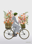 BICYCLE WITH FLOWERS - minikort