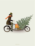 Bike with Christmas Tree - kort - ViSSEVASSE