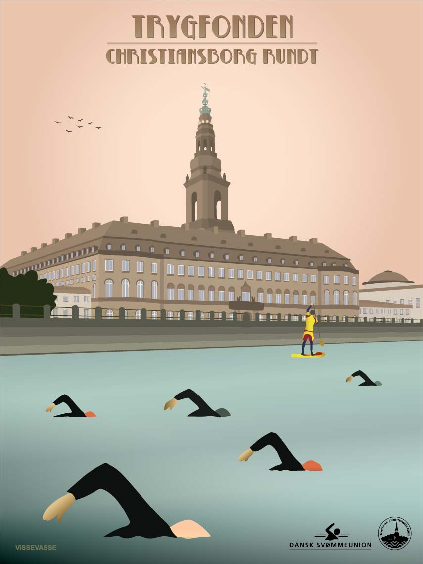 CHRISTIANBORG RUNDT Christiansborg - plakat