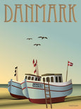 DANMARK Fiskebådene - plakat - ViSSEVASSE