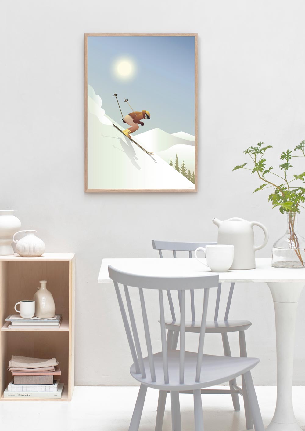 Grafisk downhill ski plakat fra ViSSEVASSE