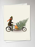 Bike with Christmas Tree - kort - ViSSEVASSE