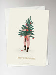 Julekort Merry Christmas Tree and Girl fra ViSSEVASSE