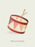 Merry Christmas - Drum - kort - ViSSEVASSE