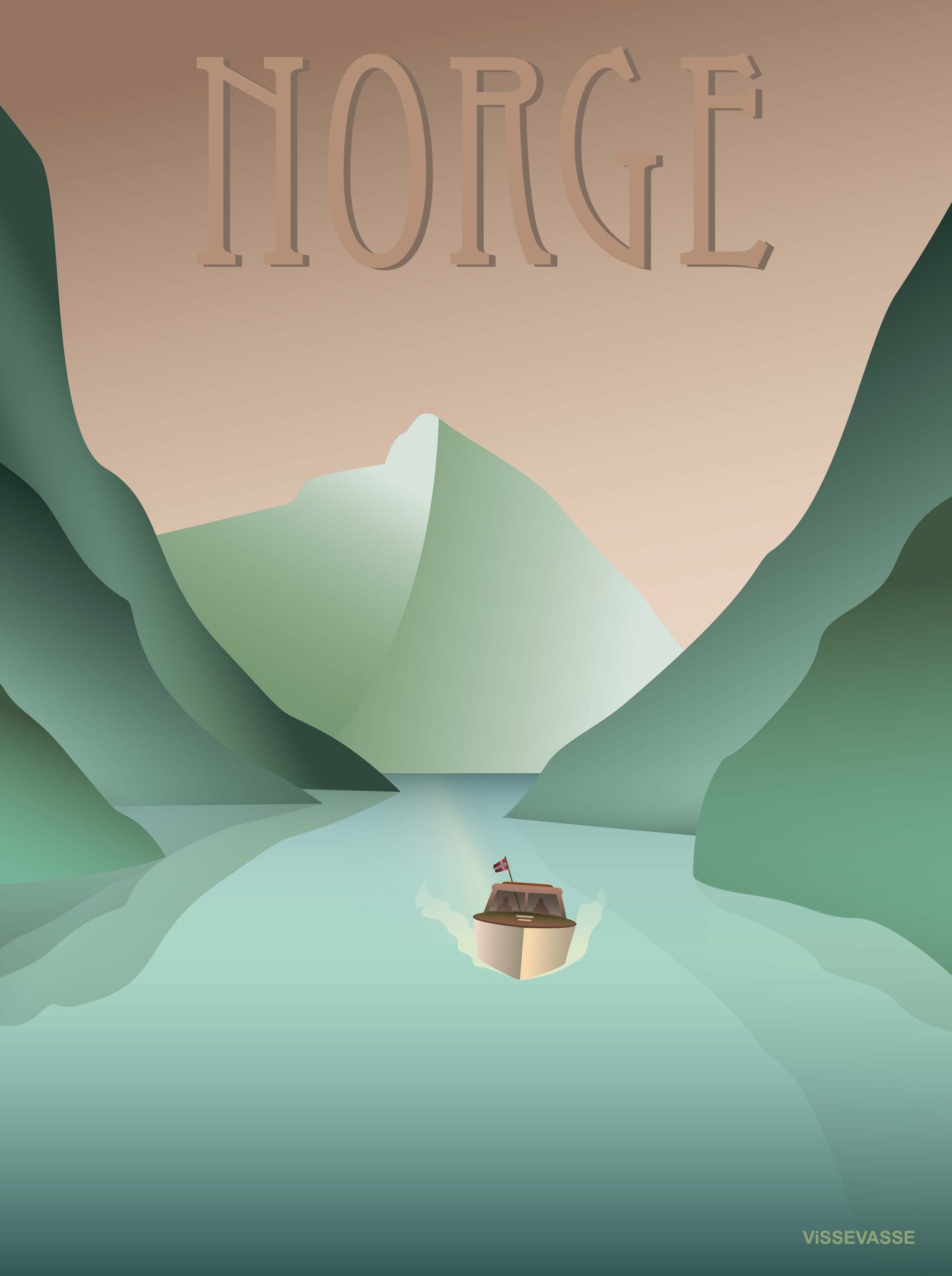 NORGE Fjorden - plakat - ViSSEVASSE