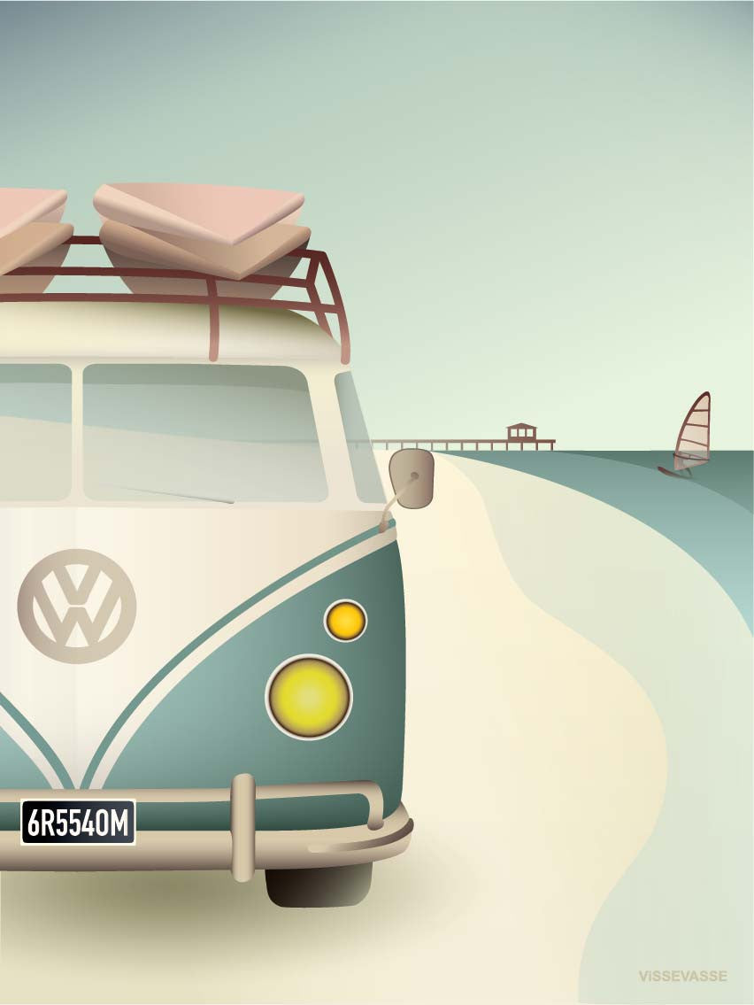 VW CAMPER - plakat - ViSSEVASSE